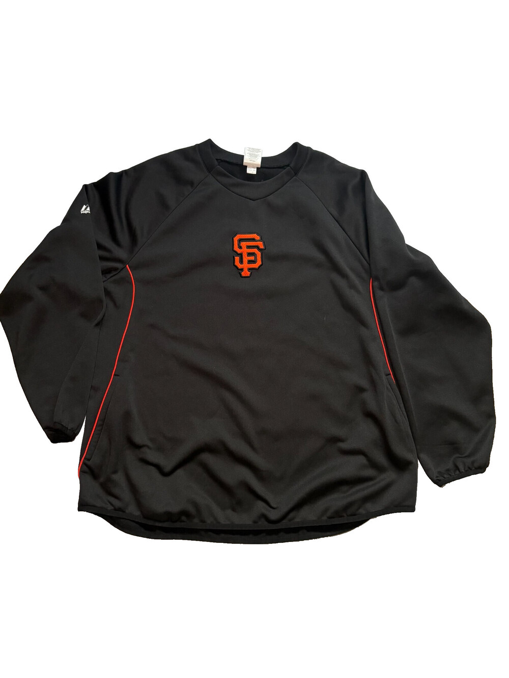 Majestic San Francisco Giants MLB Authentic ThermaBase Pullover Jacket 2XL Black